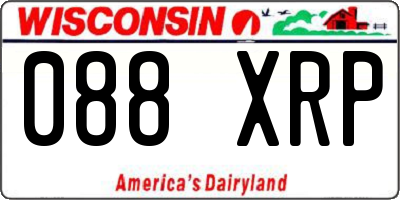 WI license plate 088XRP