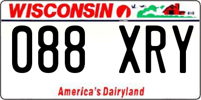 WI license plate 088XRY