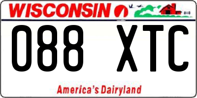 WI license plate 088XTC