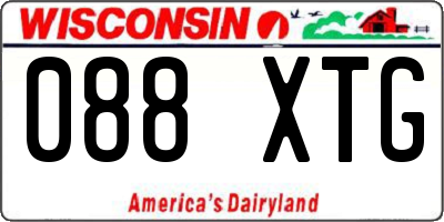 WI license plate 088XTG