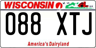WI license plate 088XTJ