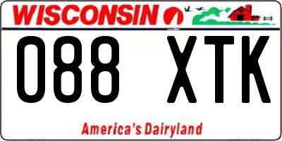 WI license plate 088XTK