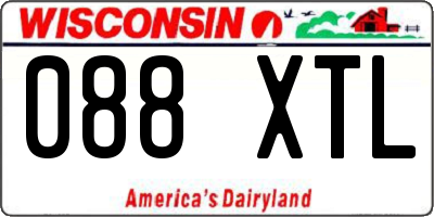 WI license plate 088XTL