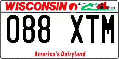 WI license plate 088XTM