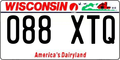 WI license plate 088XTQ