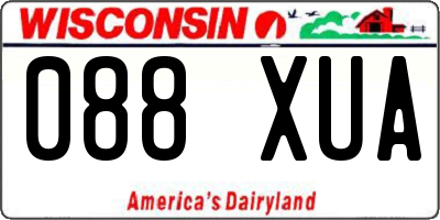 WI license plate 088XUA