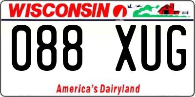 WI license plate 088XUG