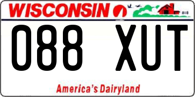 WI license plate 088XUT