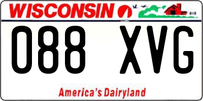 WI license plate 088XVG