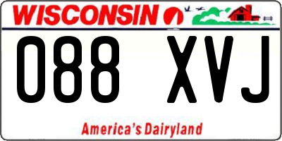 WI license plate 088XVJ