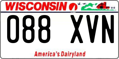 WI license plate 088XVN