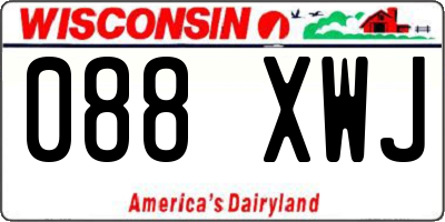 WI license plate 088XWJ