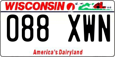 WI license plate 088XWN