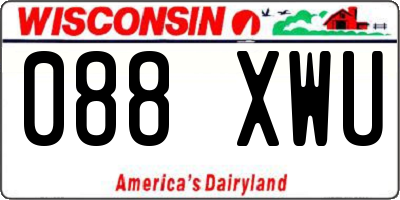WI license plate 088XWU