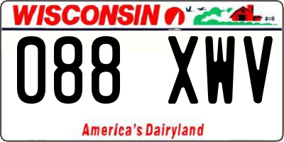 WI license plate 088XWV