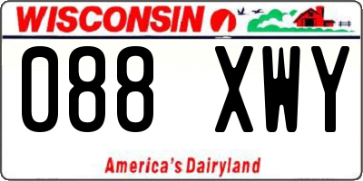 WI license plate 088XWY