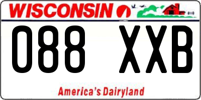 WI license plate 088XXB