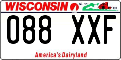 WI license plate 088XXF