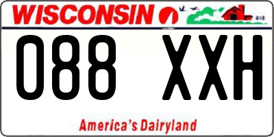 WI license plate 088XXH