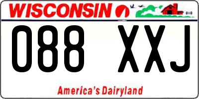 WI license plate 088XXJ