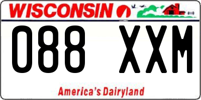 WI license plate 088XXM