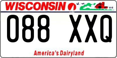 WI license plate 088XXQ