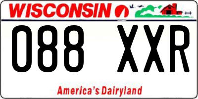 WI license plate 088XXR