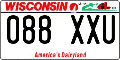 WI license plate 088XXU