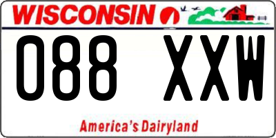 WI license plate 088XXW