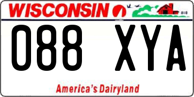WI license plate 088XYA
