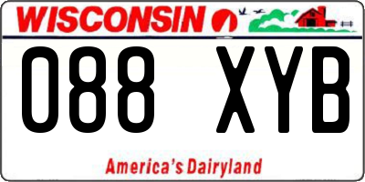 WI license plate 088XYB