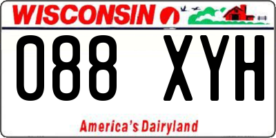 WI license plate 088XYH