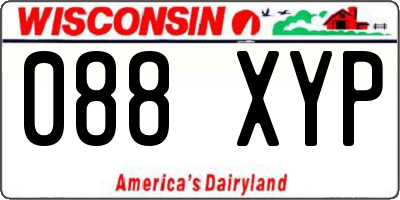 WI license plate 088XYP