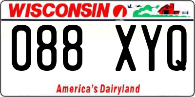 WI license plate 088XYQ