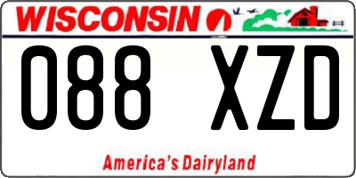 WI license plate 088XZD