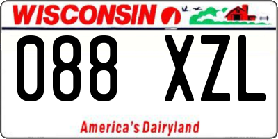 WI license plate 088XZL