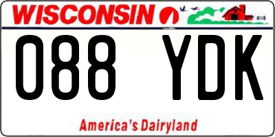 WI license plate 088YDK