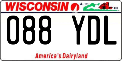 WI license plate 088YDL