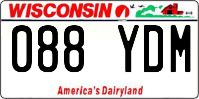 WI license plate 088YDM