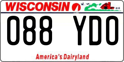 WI license plate 088YDO