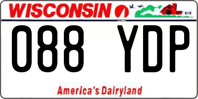 WI license plate 088YDP