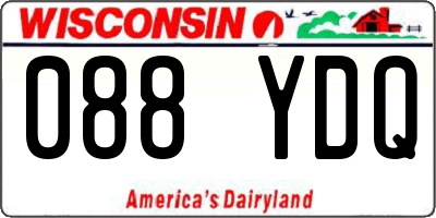 WI license plate 088YDQ