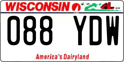 WI license plate 088YDW