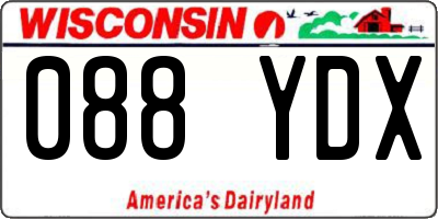 WI license plate 088YDX