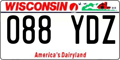 WI license plate 088YDZ