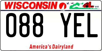 WI license plate 088YEL