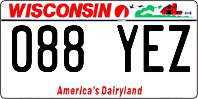 WI license plate 088YEZ
