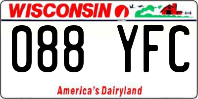WI license plate 088YFC