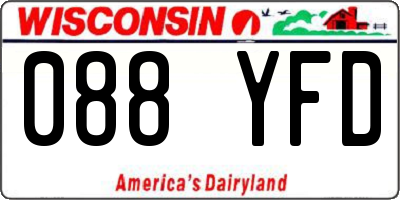 WI license plate 088YFD