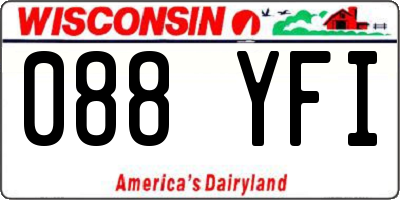 WI license plate 088YFI